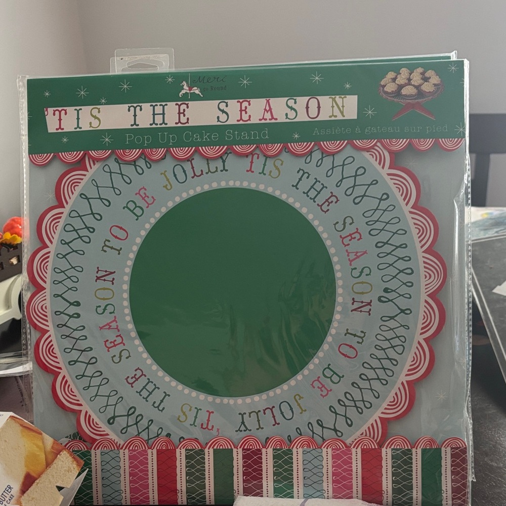 Meri Meri 'Tis The Season Pop Up Cake Stand - Green and Red